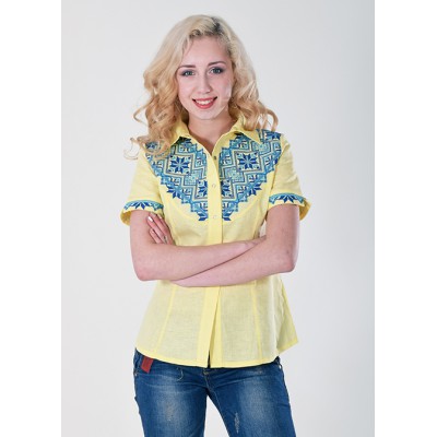Embroidered blouse "Galychanka" yellow